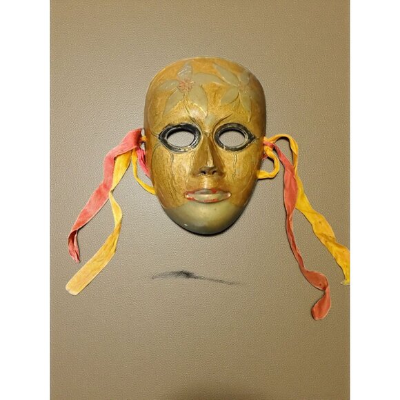 vintage solid brass home decor Harlequin Celestial Hand Painted Enamel Wall Deco - Picture 1 of 8